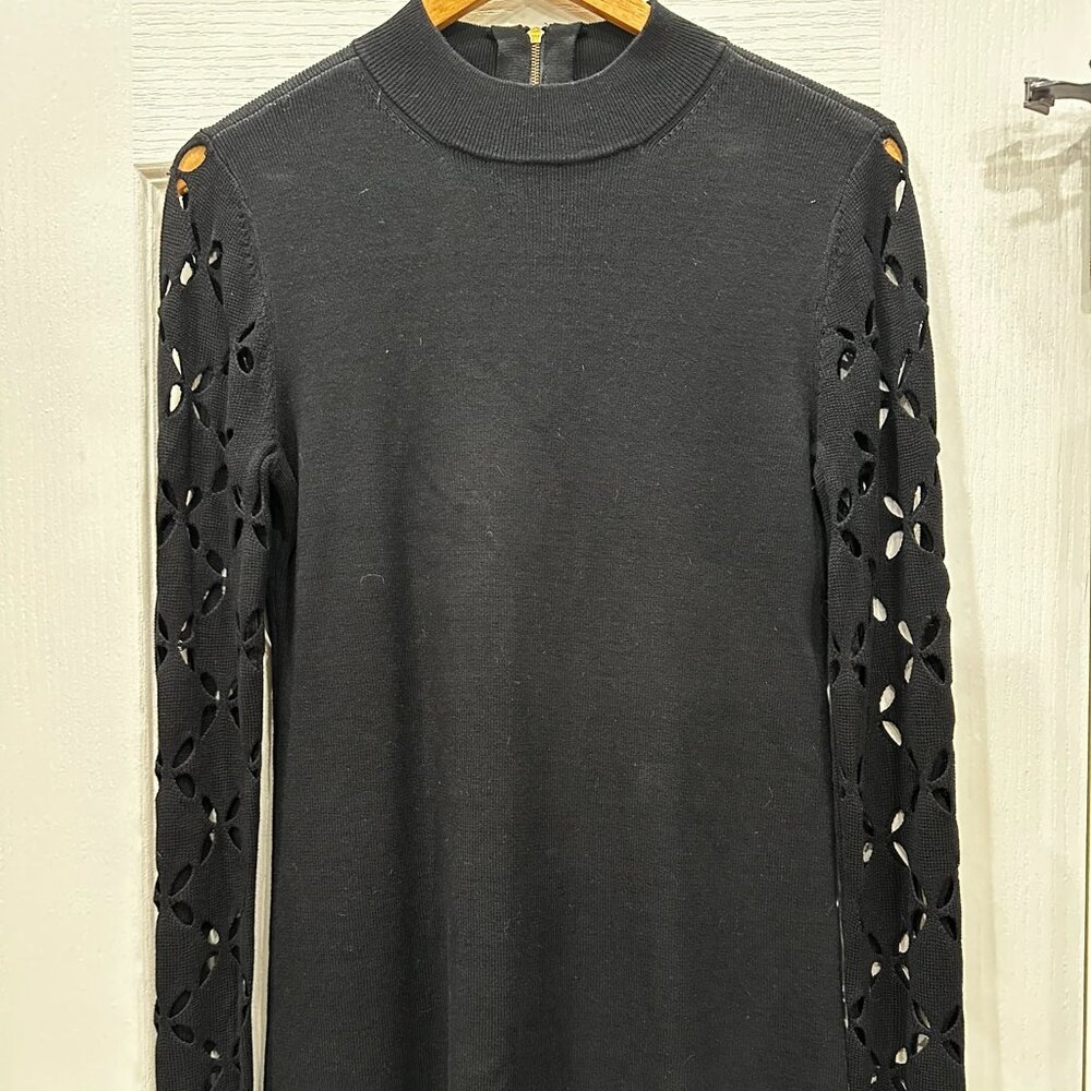 Black knit dress